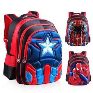 Mochila de comércio exterior com padrão de desenho animado 3D, bolsa de escola primária para alunos do ensino fundamenta