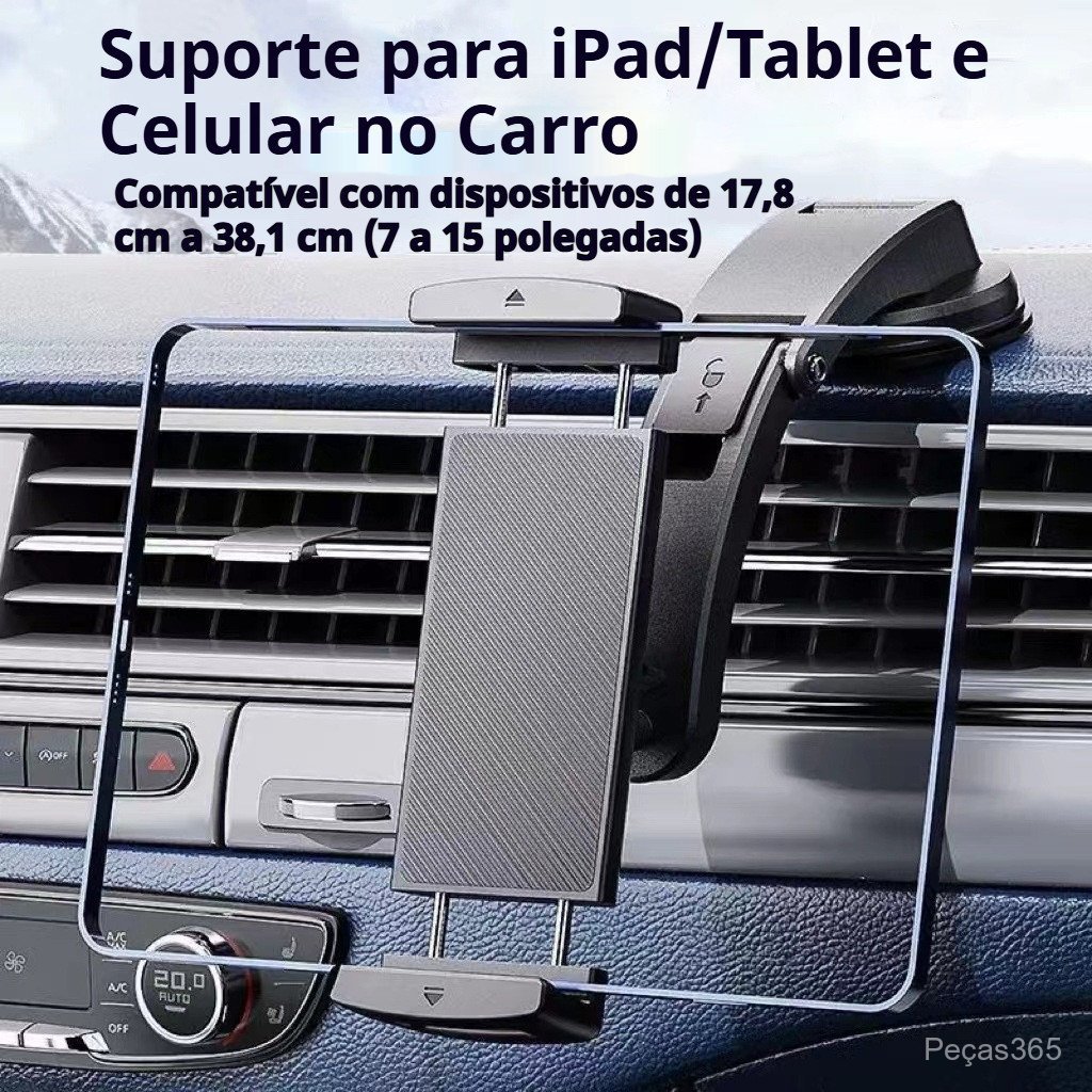 Suporte para tablet de carro, suporte universal para celular no painel, suporte para encosto de cabeça do carro, suporte