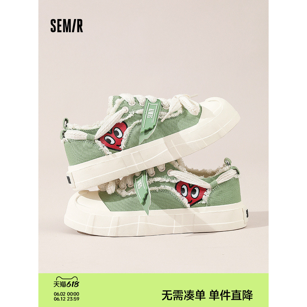 Semir sapatos de lona sapatos femininos 2026 verão novo estilo de sola grossa respirável tênis feminino sapatos de pano