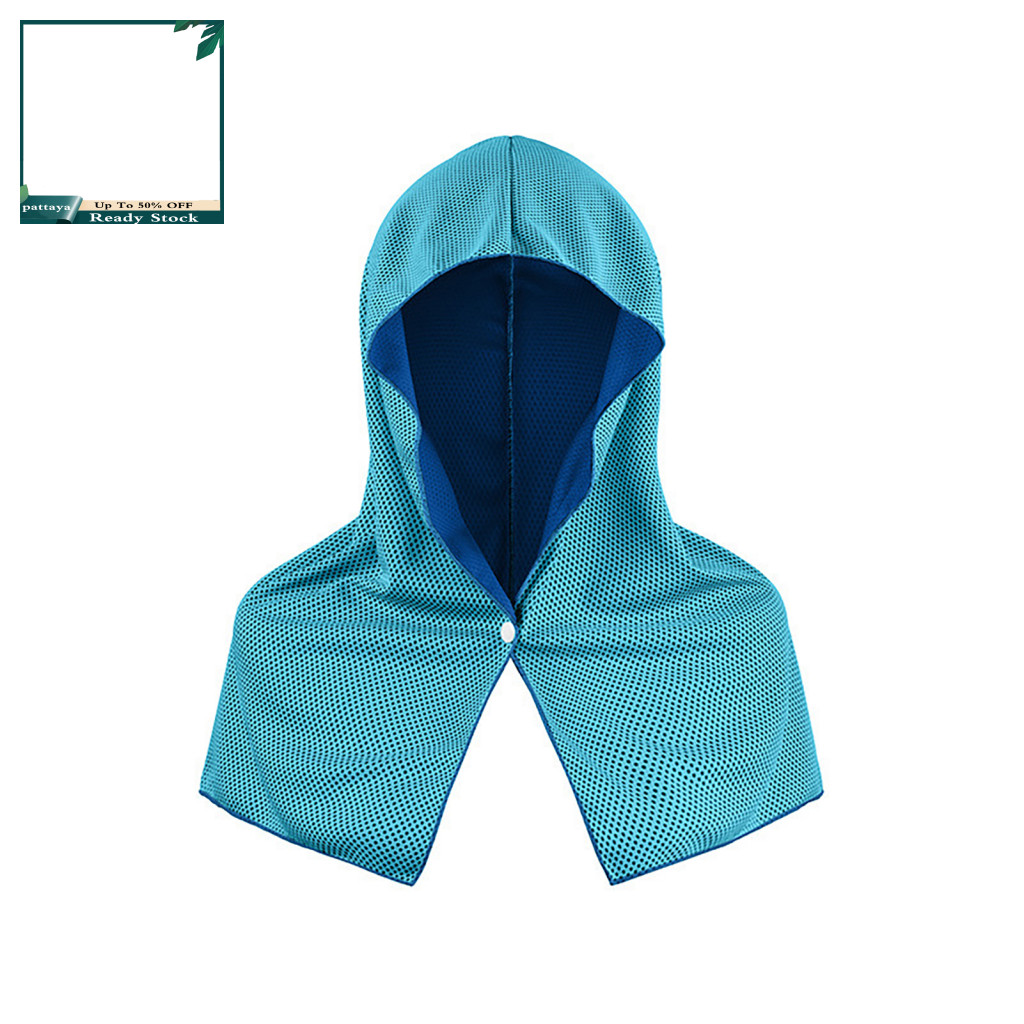 Cooling Hoodie Towel for Neck Face – Instant Sports with Hood Sun Protection Perfect for Outdoor Gym Camping Fishing H