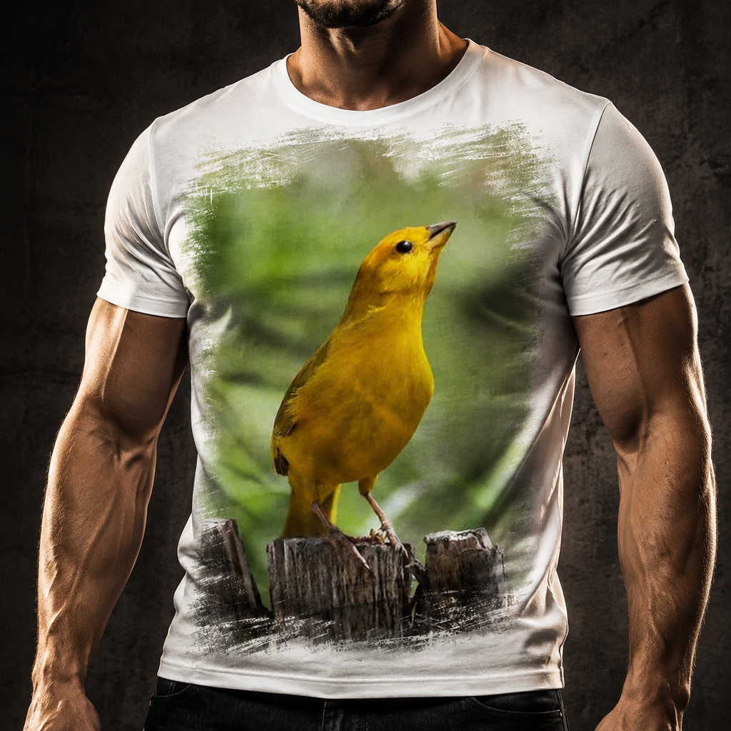 Camiseta Pássaro Ave Canário Da Terra Aves 3 A