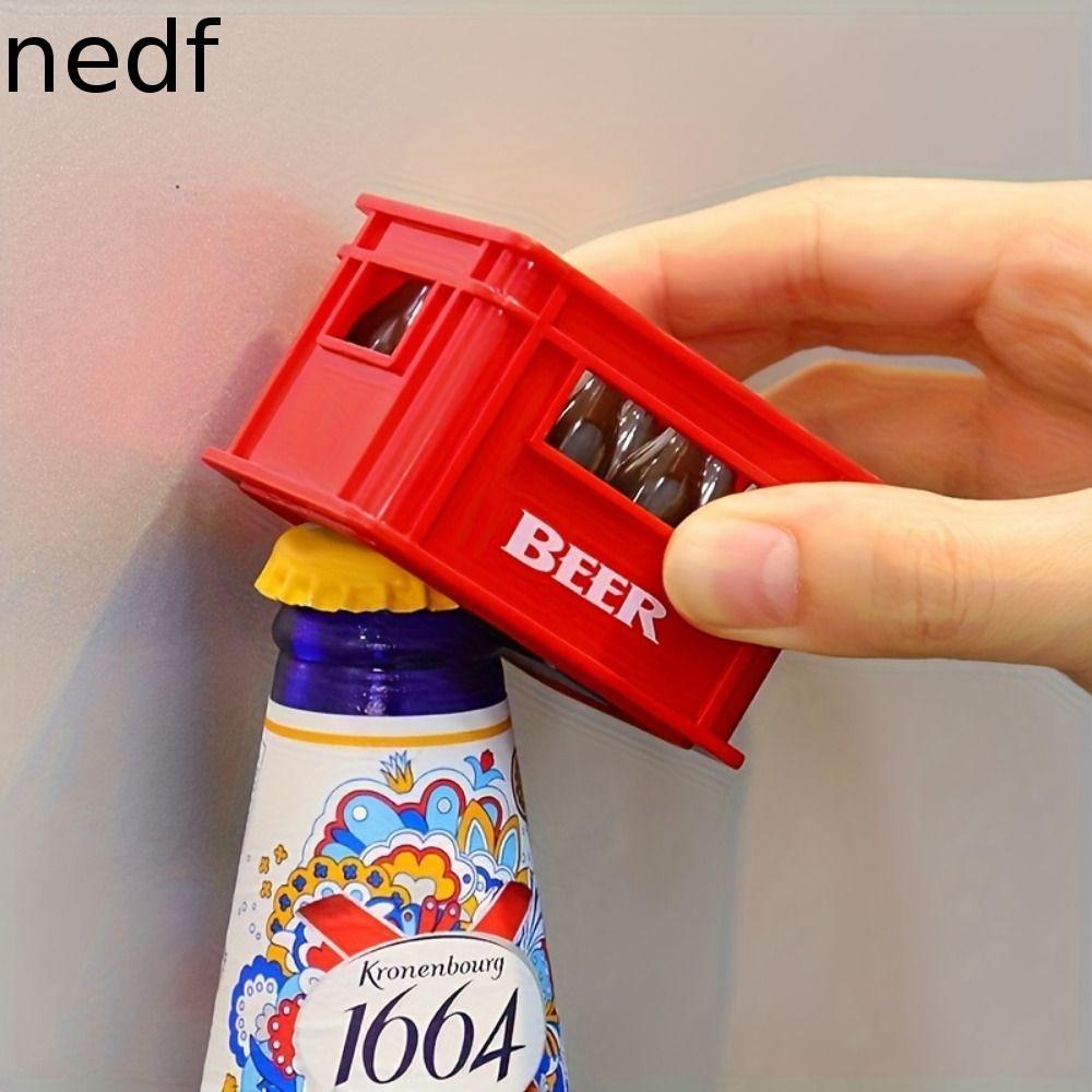 Abridor De Bebidas Em Forma De Caixa De Cerveja NEDFS , Garrafas De Plástico Portátil , Adesivo Criativo Para Geladeira