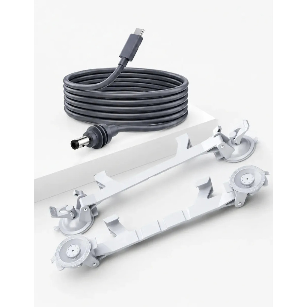 Kit Suporte Ventosa + Cabo 3m Starlink Mini Fixação Forte Portátil Carro Caminhão Motorhome Barco Camping Internet Rural
