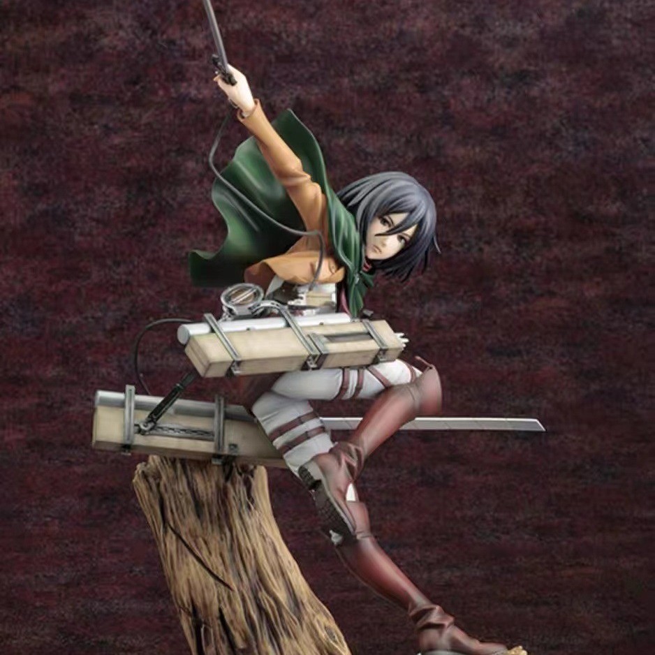 Anime Attack on Titan figma 203 Mikasa Ackerman Mitsuya Modelo de figura Super móvel