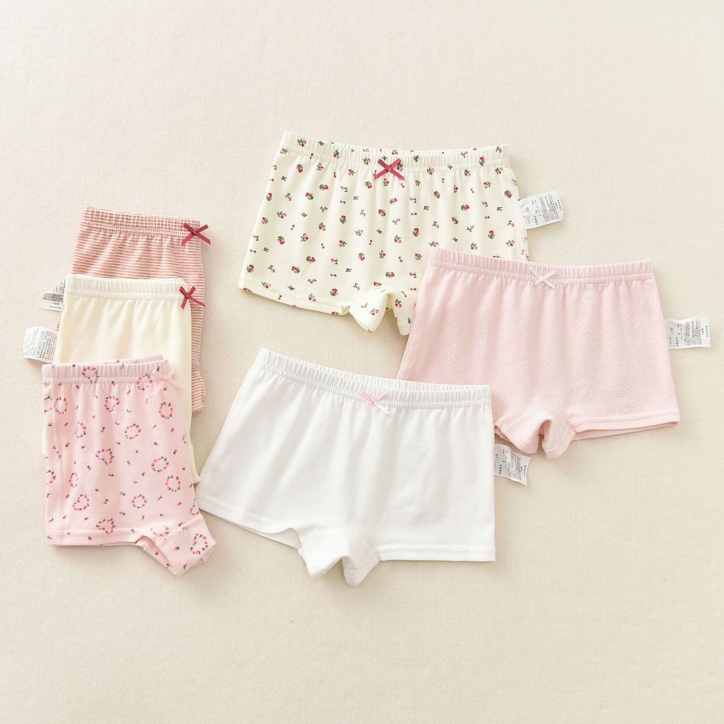 3 pacotes meninas crianças cuecas boxer de algodão puro bebê menina desossada classe A Leggings sem PP Shorts boxer calç