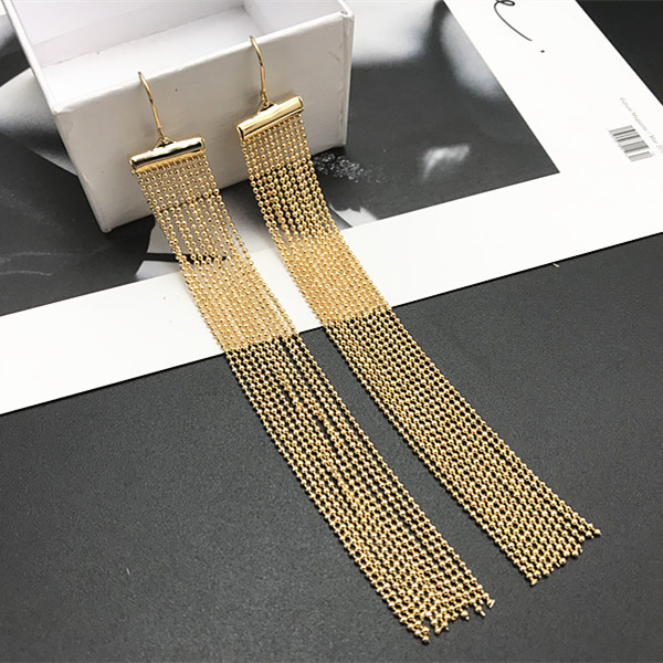 Europeu americano Retro exagerado borla brincos temperamento coreano contas redondas finas brincos longos feminino único