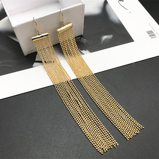 Europeu americano Retro exagerado borla brincos temperamento coreano contas redondas finas brincos longos feminino único