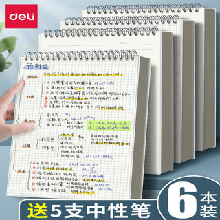 Caderno de bobina Flip Up eficazmente estilo ins simples B5 Proteção ocular espessada Alunos universitários Caderno de e