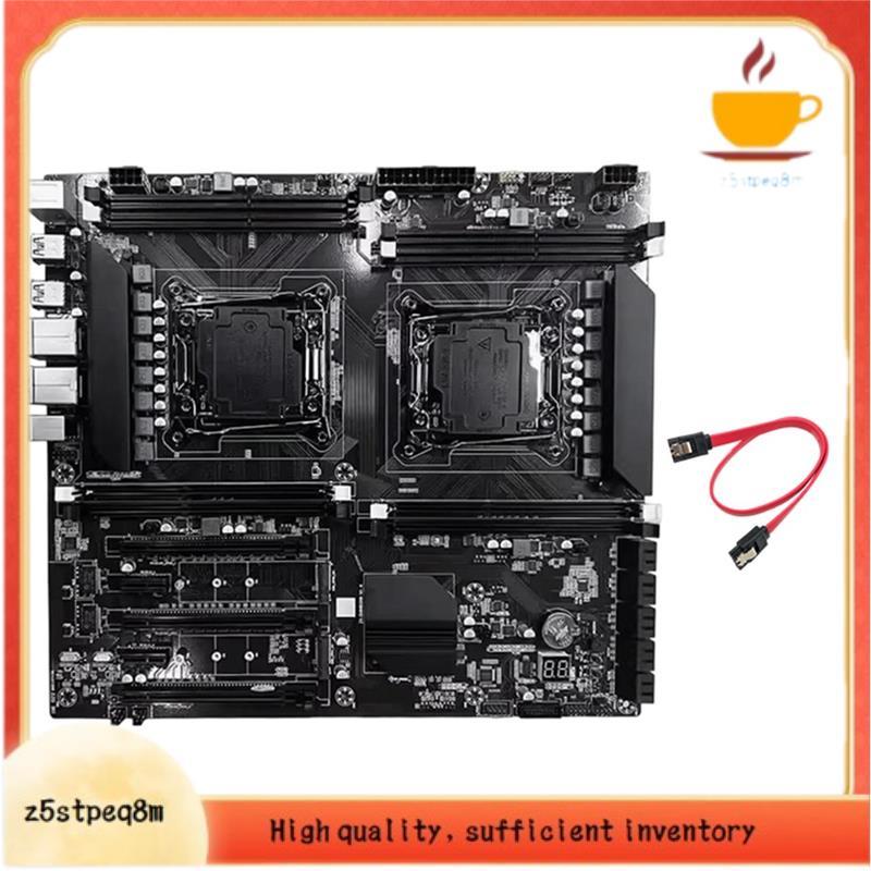 Placa-Mãe De Soquete Duplo X99 + Cabo SATA LGA2011-3 Suporta Portas Ethernet Duplas 8XDDR3 RAM CPU E5 2678 V3 2676 V3