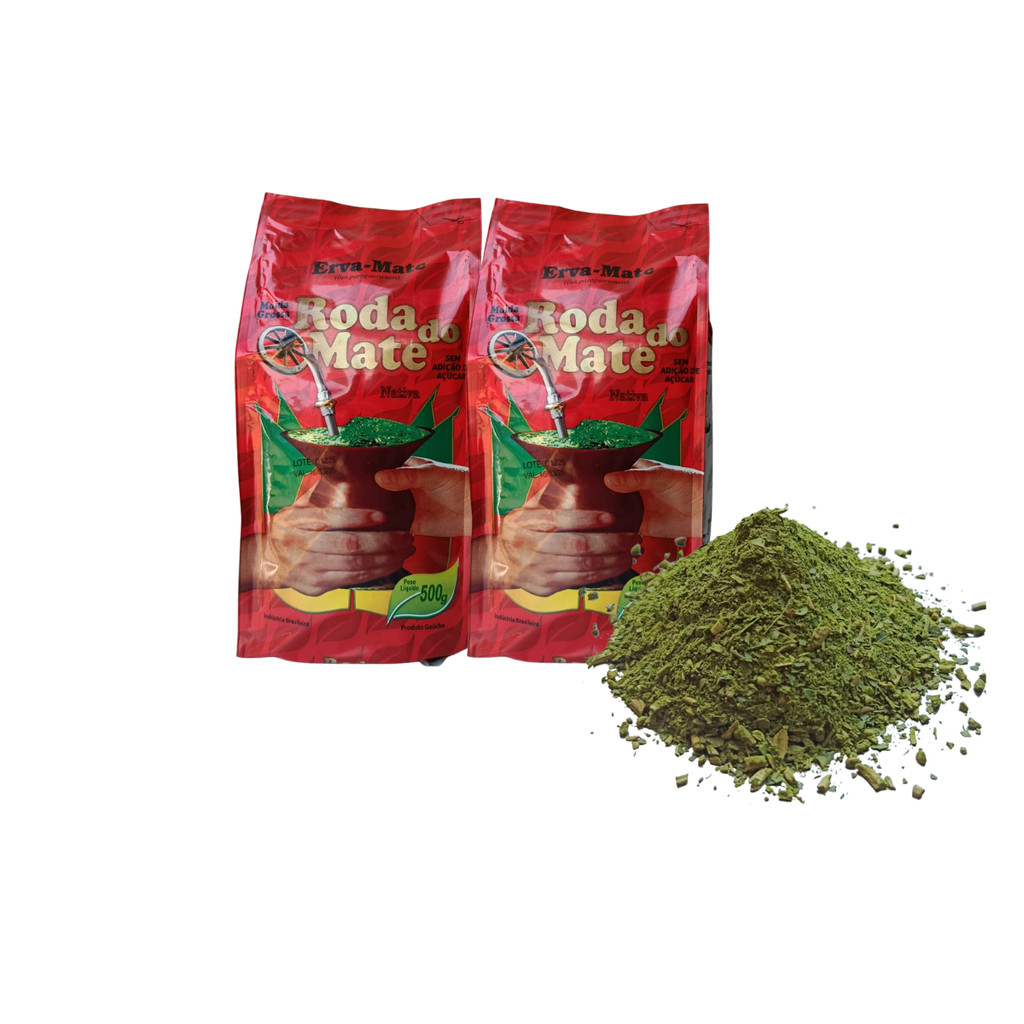 KIT2 Erva Mate Para Chimarrão Roda Do Mate (MOÍDA GROSSA) 1Kg e 500g