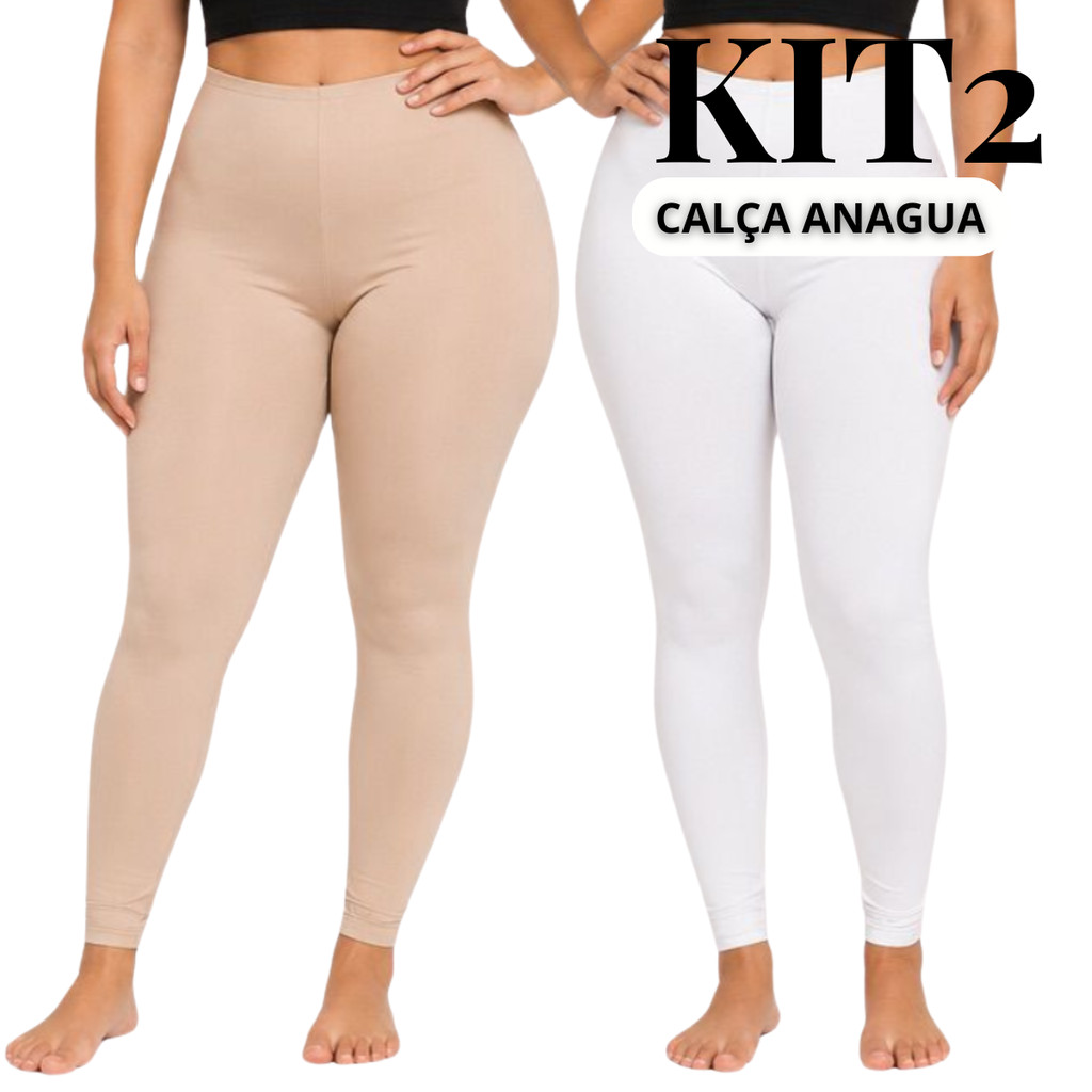 KIT 1 e 2 Calça Anágua Segunda Pele Para o Frio Não Marca Tira Transparência