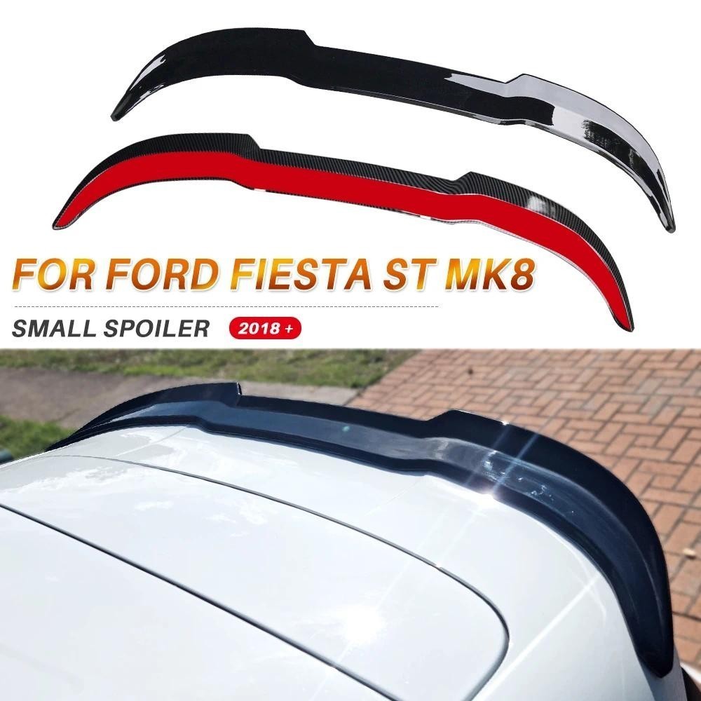 Spoiler Para Ford Fiesta MK8 8.5 ST Extensão Traseira Pequena Asa Cauda ABS Gloss Preto Estilo Carbono Acessórios Do Car