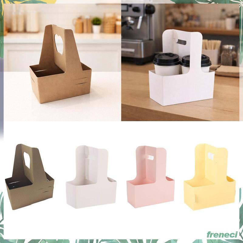 [Freneci] 10 Peças Alça Porta-Bebidas Papelão Copos Para Viagem Papel Adequado Exibição De Flores Festa Em Casa