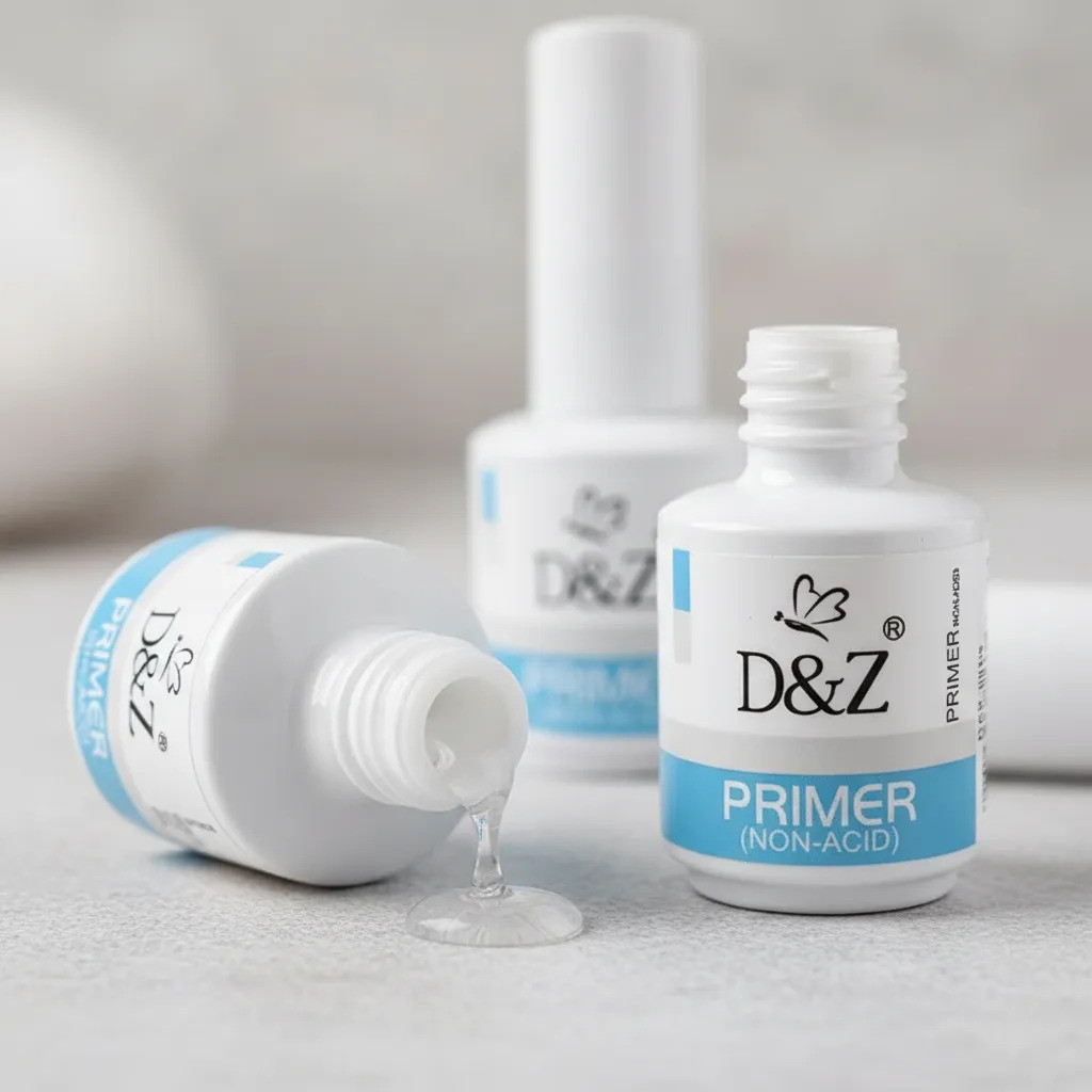 Kit 3 Primer D&z 15ml - Não Àcido Para Unhas De Gel E Fibra Sem Acido Alongamento