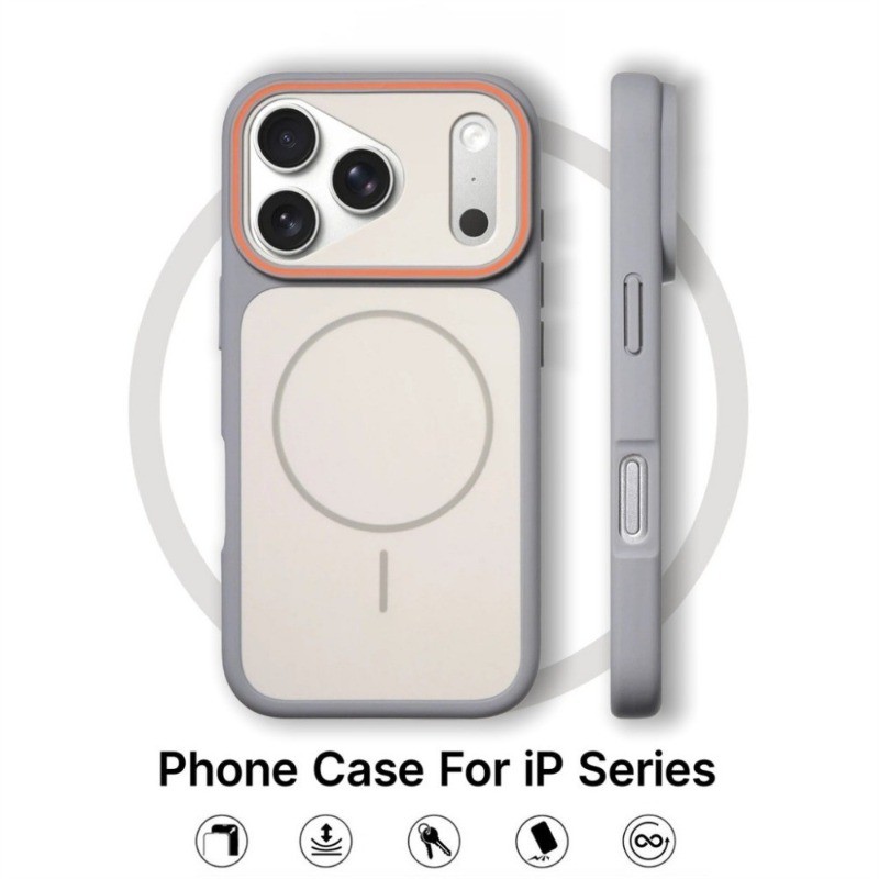 Capa De Telefone Fosca Com Bloqueio De Cores De Luxo Para IPhone 11 12 13 14 15 16 17 Pro Max Plus 17Air Caixa De Carreg