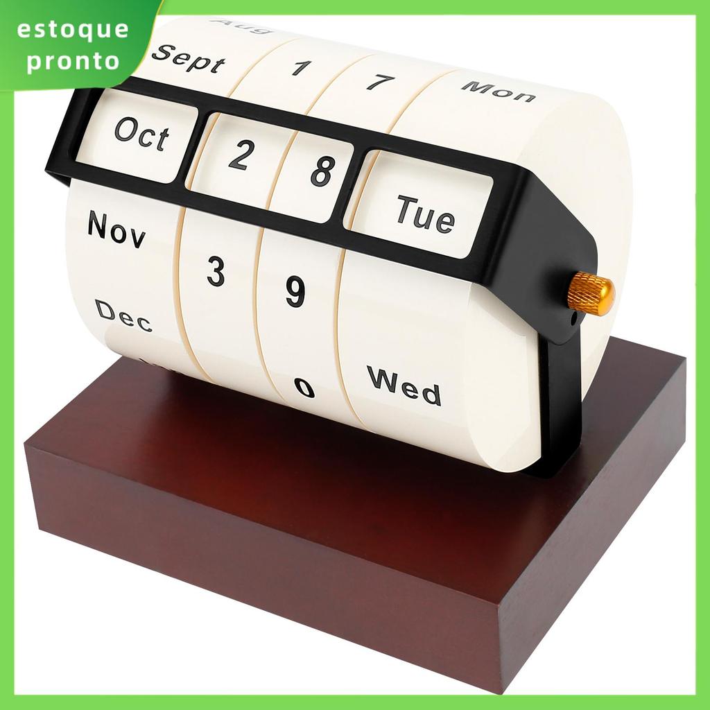 Calendário De Mesa Rotativo Display Claro Grande Rodas Com Conjunto Manual De Datas Para Casa SHOPSKC9823