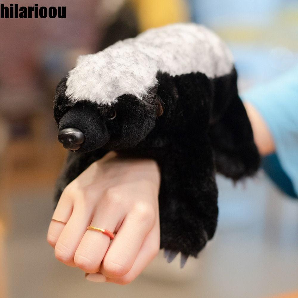 HILARIOOU Badger Mongoose Plush , Brinquedo De Mel De Texugo De Decoração De Quarto Realista , Simulação De Animais Selv