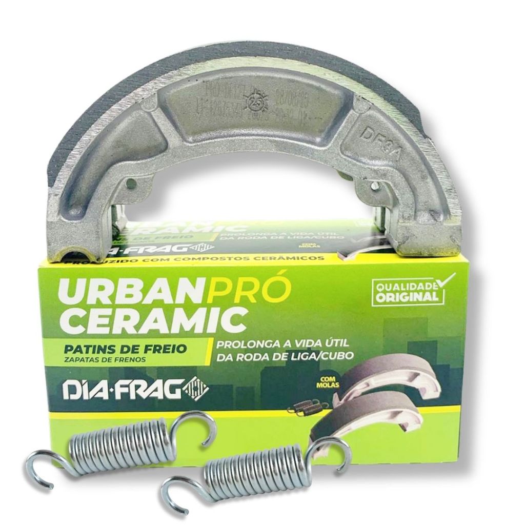 Lona de Freio Traseira Cerâmica Fazer 150 / Factor 150 / Neo 125 / Fluo 125 / Crosser 150 Diafrag Standard
