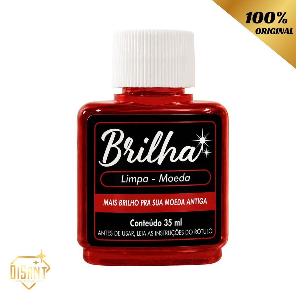 Kit Limpa Moeda Antiga Original 35ml Limpa Joias Tira Mancha Flanela Mágica Para Polimento Brilho