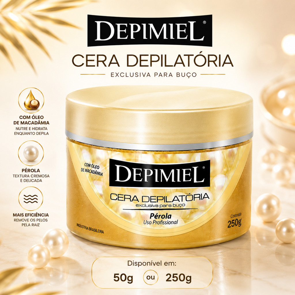 Cera Pérola Para Buço 250g ou 50g - Depimiel
