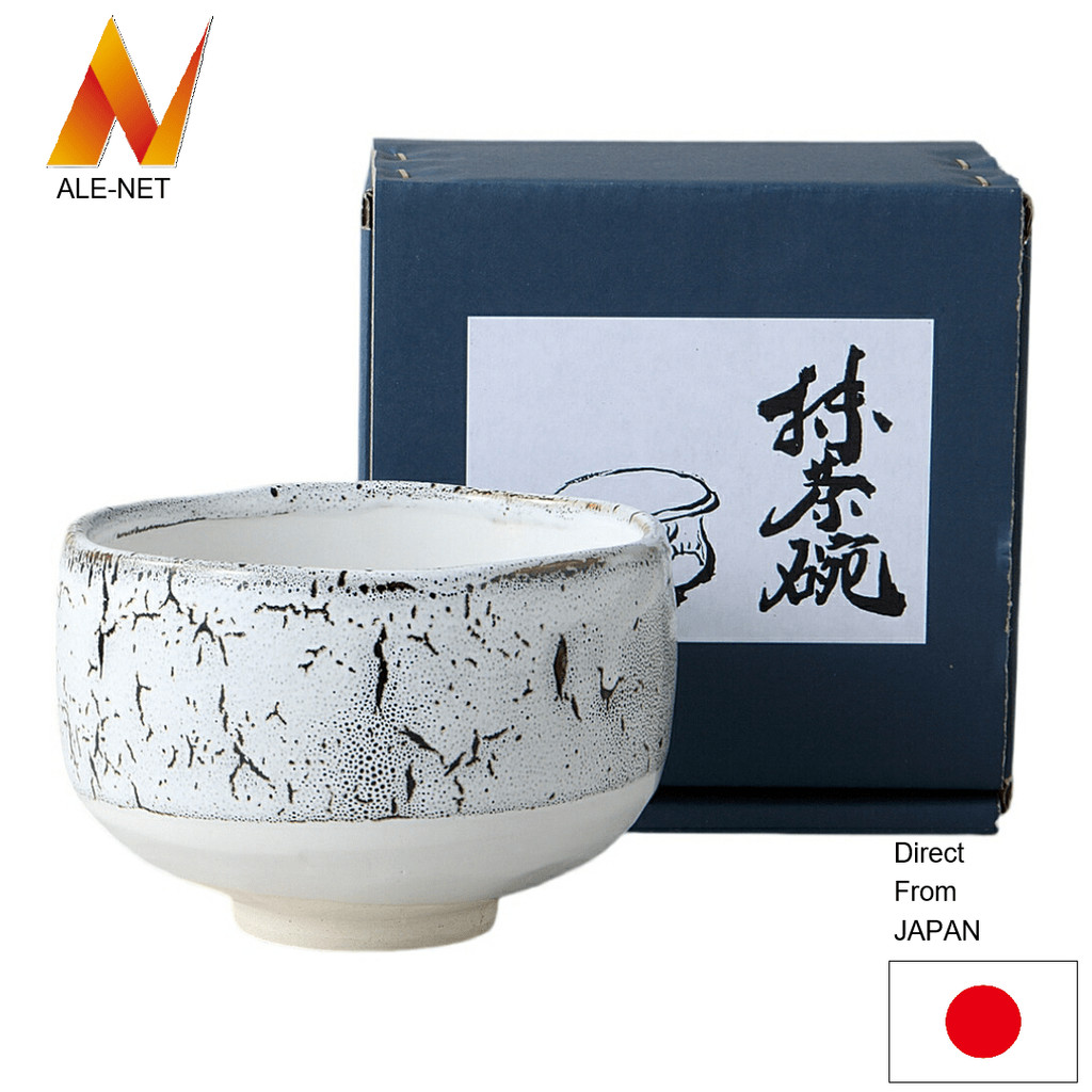 ALE-NET Matcha bowl, Kairagi, Hakutenmoku matcha bowl, Ceramic, Mino ware, Made in Japan 【Direto do Japão】