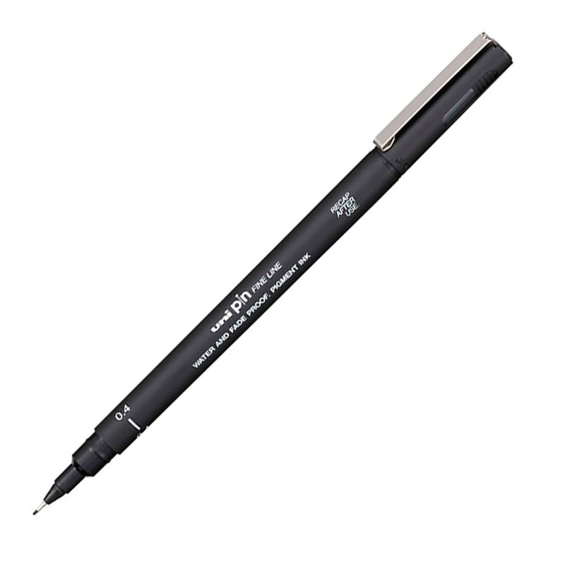 Caneta Nankin Uni Pin fine line 0.4 Preto Mitsubishi