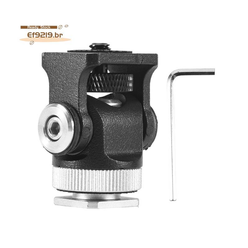 [Oferta Especial E] Mini Monitor De Montagem Em Sapata Suporte Para Flash De Microfone Câmera De 1/4 De Polegada Cabeça 