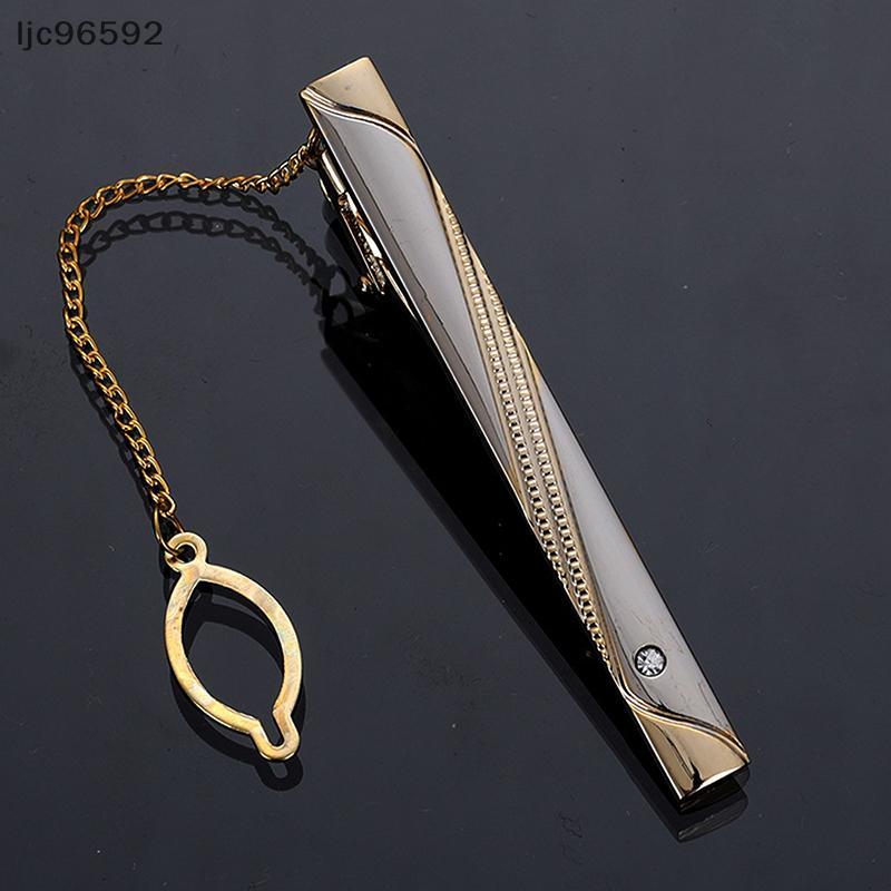 [ljc] Masculino Metal Simples Netie Bule Ouro Prata Cor Gravata Barra Fecho Clipe Braçadeira Laços Pino Moda Jóias Requi