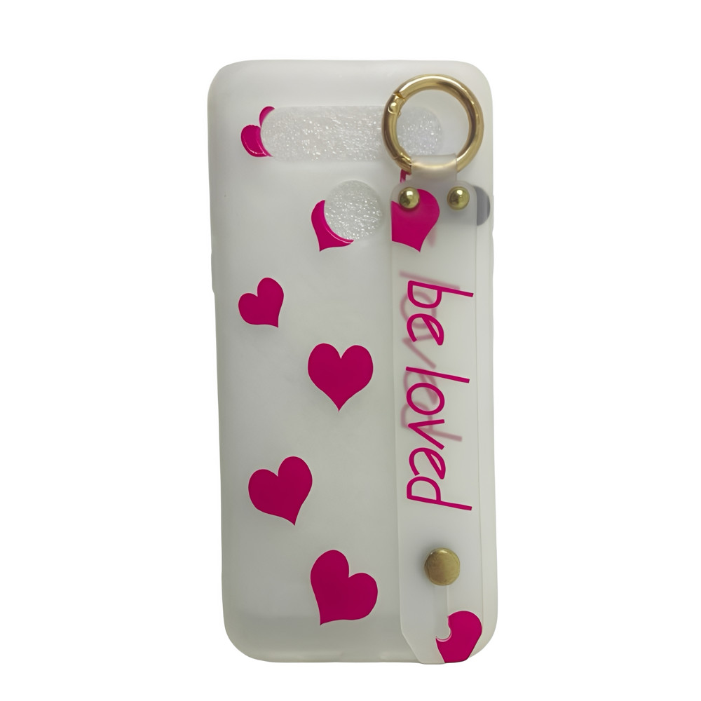 Capa capinha protetora LG K51s com coração rosa escuro