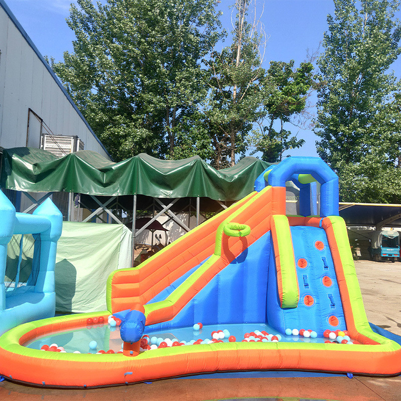 Castelo inflável de tecido Oxford para uso doméstico, trampolim infantil para ambientes internos e externos, mini cama d