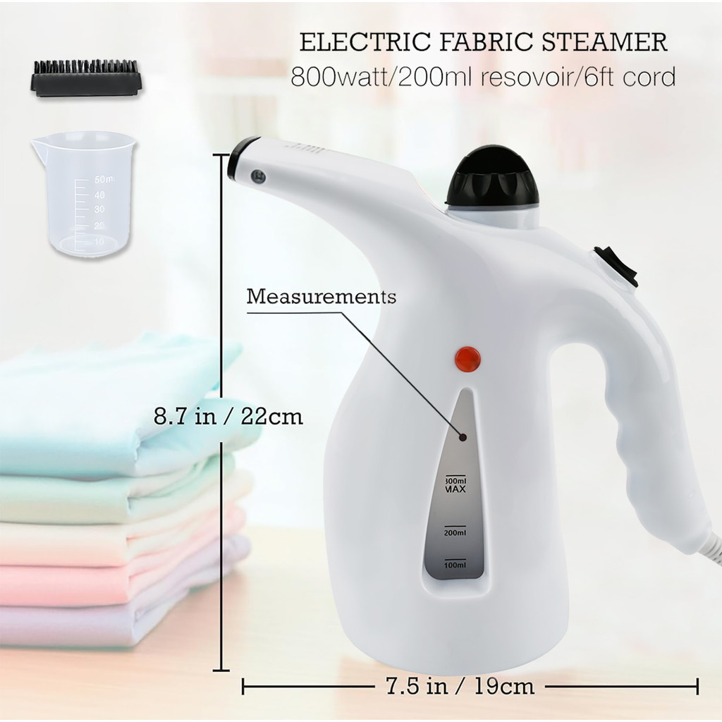 Passadeira a Vapor Portátil 110V 800W Vaporizador de Roupas Tira Amassados Vertical Compacta para Viagem e Casa