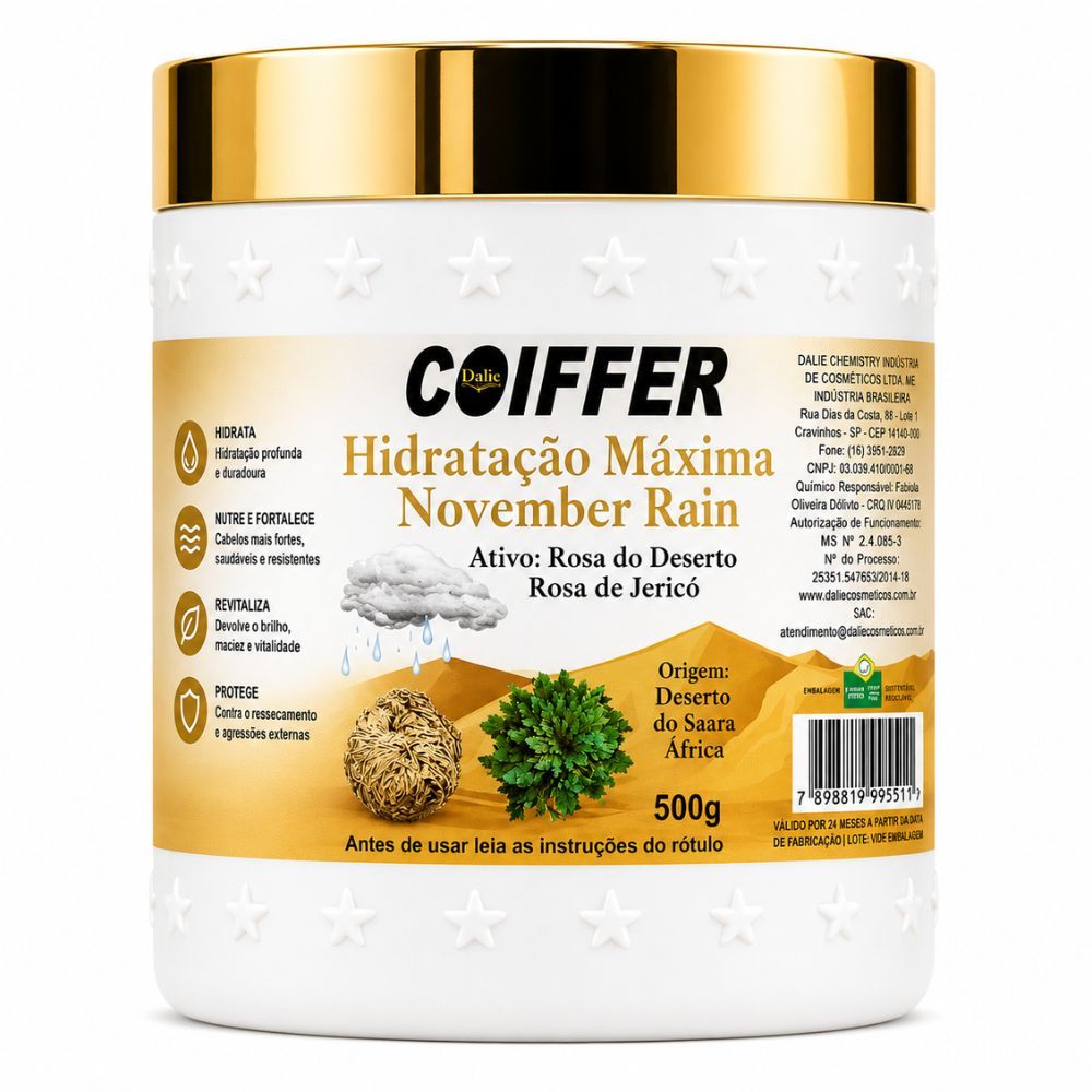 Máscara Hidratação Máxima November Rain 500g Coiffer