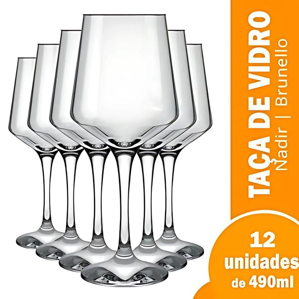 Taças Vinho Tinto Brunello 490Ml - Cx 12 Unidades