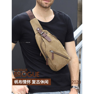 Bolsa de peito masculina bolsa de ombro mensageiro novo estilo All-Match bolsa masculina esportes Casual lona mochila ma