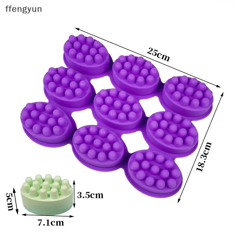 FFE 3d Silicone Sabão Molde Massagem Forma Para Terapia Fazendo Ferramenta Oval Spa Artesanato Acessórios F