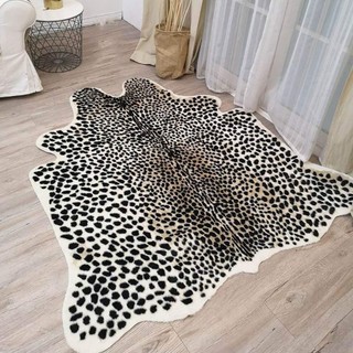 [Novo produto] Tapete de lã de imitação com estampa de leopardo para sala de estar, imitação de caxemira, resistente ao 