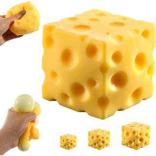 Brinquedo Squishy de Queijo, Bloco de Queijo para Apertar, Brinquedo Antiestresse Squishies, Presentes Criativos para An