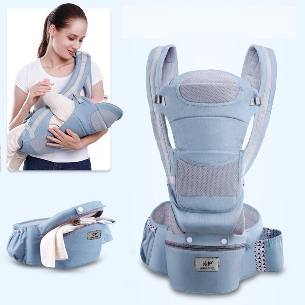 Canguru Hipseat para Bebê Banco de Cintura Mochila Infantil para Passeio Várias Cores ANJGG BRASIL