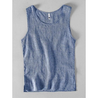 Colete masculino verão fino linho algodão respirável interior Wear Bottoming moletom estilingue colete sem mangas fino-a