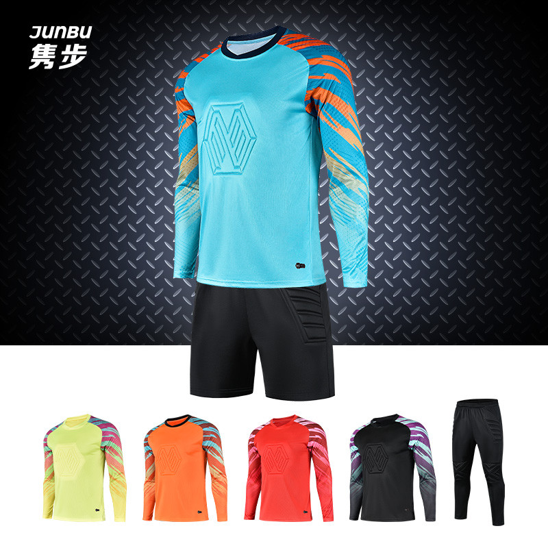 Junbu futebol goleiro uniforme calças com almofadas goleiro terno masculino Shorts pórtico roupas JM8008