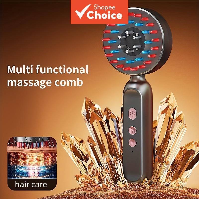 Escova elétrica 2 em 1 atualizada para massagem no couro cabeludo e aplicação de óleo, limpeza profunda, cuidados de