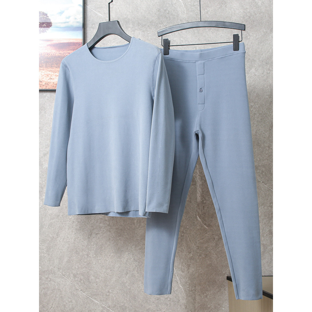 Série H Remoção de Armário Loja de Roupas Masculinas Azul Claro Roupas de Outono Calças Compridas Terno Masculino Estilo