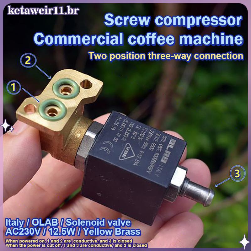 KETAW 9000BH AC230V Válvula Solenóide Elétrica De Latão De 2 Posições E 3 Vias NC Para Café A Vapor