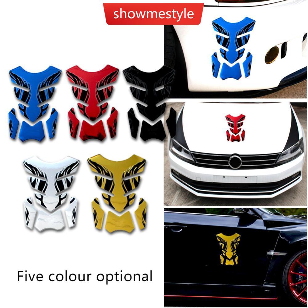 SMS 3D PVC Motocicleta Almofada Do Tanque De Óleo Combustível Macio Anti-Colisão Risco Decalque Protetor Capa Adesivo I7