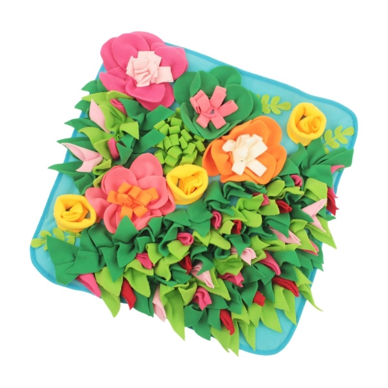 yu Dog Treat Distribuindo Snuffle Colorido Mastigar Brinquedo Quebra-Cabeça Para Cachorro Macio Mat