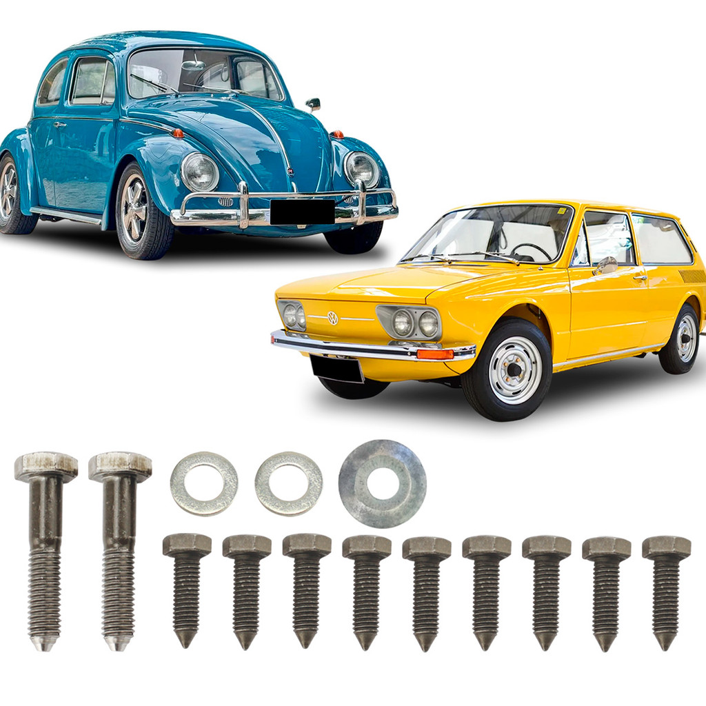 KIT PARAFUSO CARROCERIA ASSOALHO FUSCA 59 68 77 86 96 BRASILIA VARIANT 73 76 79 82