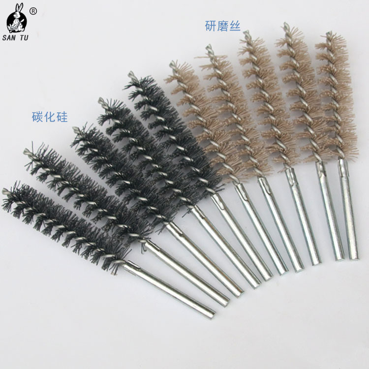 Escova de aço para polimento de tubos, escova de nylon para polimento e limpeza, escova elétrica para polimento e limpez