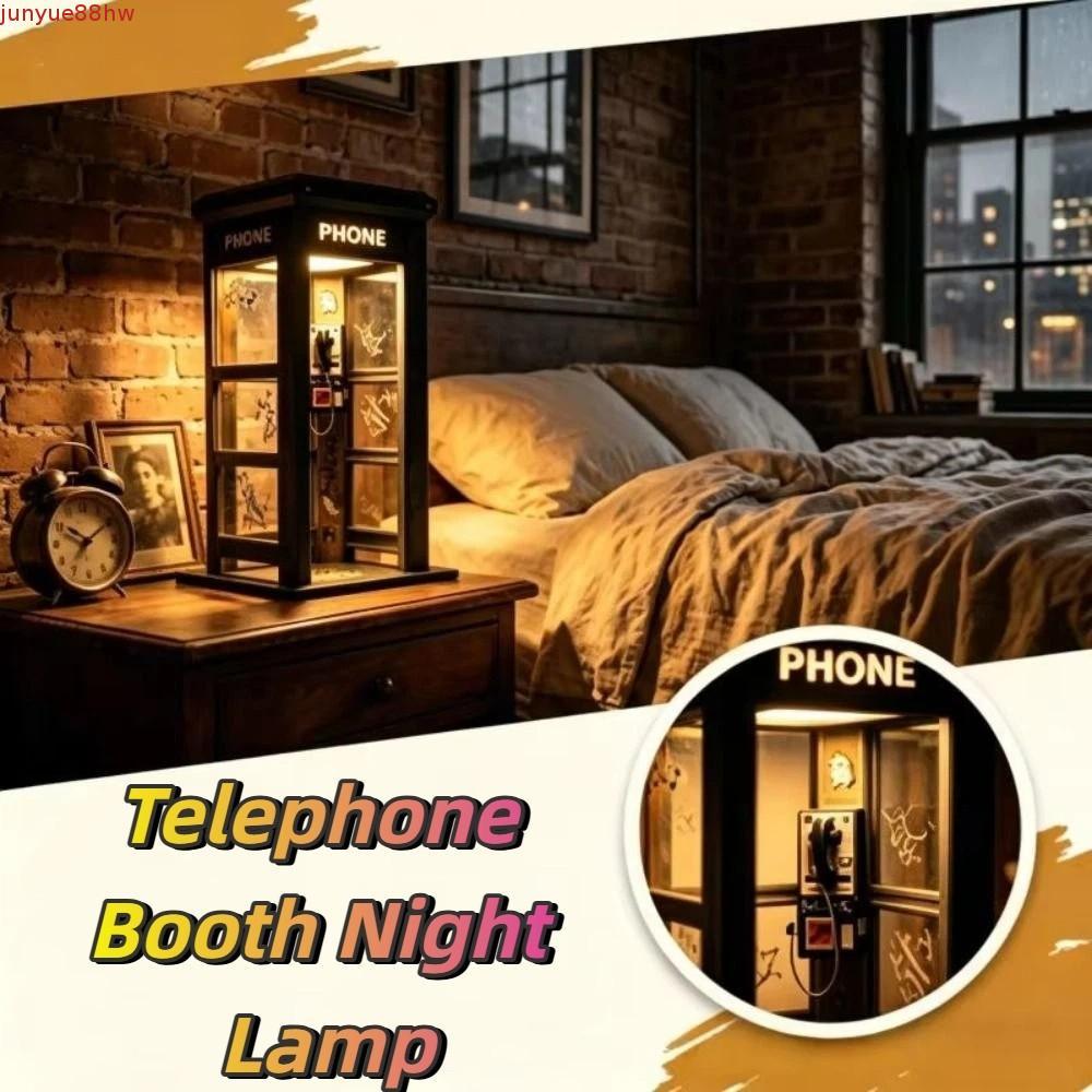JUNYUE Luz Noturna Para Cabine Telefônica Vintage , Lâmpada De Mesa Decorativa Retrô Em Formato De , Modelagem Clássica
