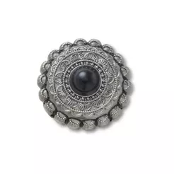 Jibbitz™ Emblema Prata e Preto UNICO