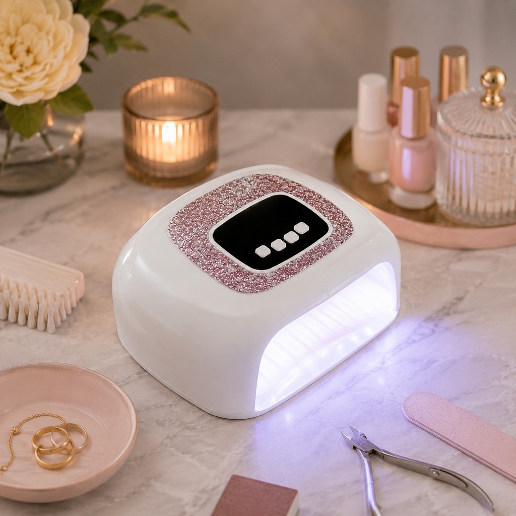 Cabine UV LED para Unhas em Gel 45 LEDs Sensor Inteligente Bivolt Secagem Rápida Luz Dupla BL-410